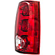 1611398 Driver Side Halogen Tail Light, With bulb(s), Clear & Red Lens