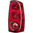 1611398 Driver Side Halogen Tail Light, With bulb(s), Clear & Red Lens