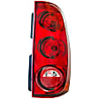 1611398 Driver Side Halogen Tail Light, With bulb(s), Clear & Red Lens