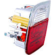 1611403 Passenger Side Halogen Tail Light, Without bulb(s), Clear & Red Lens