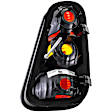 1611420 Driver Side Halogen Tail Light, Without bulb(s), Amber & Red Lens, Hatchback