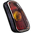 1611420 Driver Side Halogen Tail Light, Without bulb(s), Amber & Red Lens, Hatchback