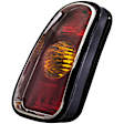1611421 Passenger Side Halogen Tail Light, Without bulb(s), Amber & Red Lens, Hatchback