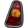 1611421 Passenger Side Halogen Tail Light, Without bulb(s), Amber & Red Lens, Hatchback