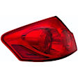 1611438 Driver Side Halogen Tail Light, With bulb(s), Red Lens, Sedan