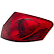 1611439 Passenger Side Halogen Tail Light, With bulb(s), Red Lens, Sedan