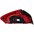 1611439 Passenger Side Halogen Tail Light, With bulb(s), Red Lens, Sedan