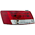 1611518 Driver Side Halogen Tail Light, With bulb(s), Clear & Red Lens