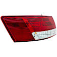 1611518 Driver Side Halogen Tail Light, With bulb(s), Clear & Red Lens
