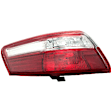 1611522 Driver Side, Outer Halogen Tail Light, Without bulb(s), Clear & Red Lens