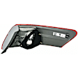1611522 Driver Side, Outer Halogen Tail Light, Without bulb(s), Clear & Red Lens