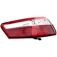 1611522 Driver Side, Outer Halogen Tail Light, Without bulb(s), Clear & Red Lens