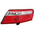 1611523 Passenger Side, Outer Halogen Tail Light, Without bulb(s), Clear & Red Lens