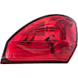 1611529 Passenger Side Halogen Tail Light, With bulb(s), Red Lens