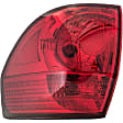 1611529 Passenger Side Halogen Tail Light, With bulb(s), Red Lens