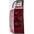 1611536 Driver Side Halogen Tail Light, Without bulb(s), Clear & Red Lens
