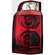 1611536 Driver Side Halogen Tail Light, Without bulb(s), Clear & Red Lens