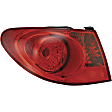 1611542 Driver Side Halogen Tail Light, With bulb(s), Amber & Red Lens