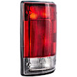 1611555 Passenger Side Halogen Tail Light, With bulb(s), Clear & Red Lens