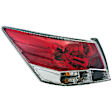 1611568 Driver Side Halogen Tail Light, With bulb(s), Clear & Red Lens