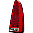 1611577 Passenger Side Halogen Tail Light, Without bulb(s), Clear & Red Lens