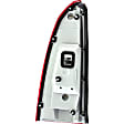 1611577 Passenger Side Halogen Tail Light, Without bulb(s), Clear & Red Lens