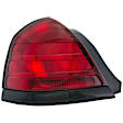 1611588 Passenger Side Halogen Tail Light, Without bulb(s), Amber & Red Lens