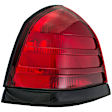 1611588 Passenger Side Halogen Tail Light, Without bulb(s), Amber & Red Lens