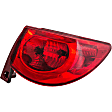 1611593 Passenger Side Halogen Tail Light, With bulb(s), Red Lens
