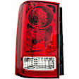 1611604 Driver Side Halogen Tail Light, With bulb(s), Clear & Red Lens