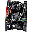 1611605 Passenger Side Halogen Tail Light, With bulb(s), Clear & Red Lens