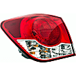 1611612 Driver Side Halogen Tail Light, With bulb(s), Clear & Red Lens