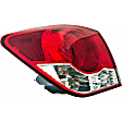 1611612 Driver Side Halogen Tail Light, With bulb(s), Clear & Red Lens