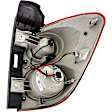 1611616 Driver Side Halogen Tail Light, With bulb(s), Clear & Red Lens