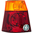 1611618 Driver Side Halogen Tail Light, Without bulb(s), Amber, Clear & Red Lens