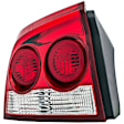 1611625 Passenger Side Halogen Tail Light, With bulb(s), Clear & Red Lens