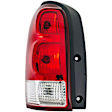1611630 Driver Side Halogen Tail Light, With bulb(s), Clear & Red Lens