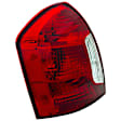 1611638 Driver Side Halogen Tail Light, With bulb(s), Clear & Red Lens, Sedan