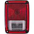1611643 Passenger Side Halogen Tail Light, With bulb(s), Clear & Red Lens