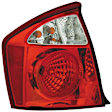 1611645 Passenger Side Halogen Tail Light, With bulb(s), Clear & Red Lens, Sedan