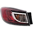 1611646 Driver Side Halogen Tail Light, With bulb(s), Clear & Red Lens, Sedan