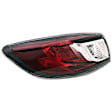 1611646 Driver Side Halogen Tail Light, With bulb(s), Clear & Red Lens, Sedan