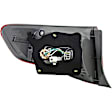 1611649 Passenger Side Halogen Tail Light, With bulb(s), Amber & Red Lens