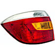 1611650 Driver Side Halogen Tail Light, Without bulb(s), Amber, Clear & Red Lens