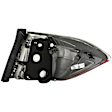 1611650 Driver Side Halogen Tail Light, Without bulb(s), Amber, Clear & Red Lens