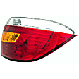1611651 Passenger Side Halogen Tail Light, Without bulb(s), Amber, Clear & Red Lens