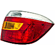 1611651 Passenger Side Halogen Tail Light, Without bulb(s), Amber, Clear & Red Lens