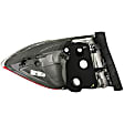 1611651 Passenger Side Halogen Tail Light, Without bulb(s), Amber, Clear & Red Lens