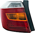 1611652 Driver Side Halogen Tail Light, Without bulb(s), Amber, Clear & Red Lens