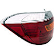 1611652 Driver Side Halogen Tail Light, Without bulb(s), Amber, Clear & Red Lens